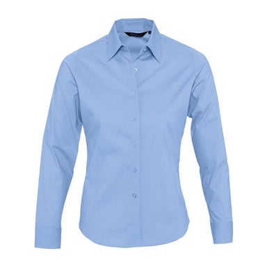 SOLS Womens/Ladies Eden Stretch Long-Sleeved Business Shirt (Bright Sky)