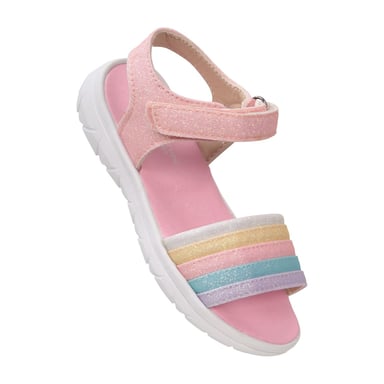 Mountain Warehouse Girls Rainbow Leather Sandals (Pink)