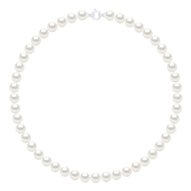 Necklace Row Princess of Real Cultured Freshwater Pearls Round 8-9 mm