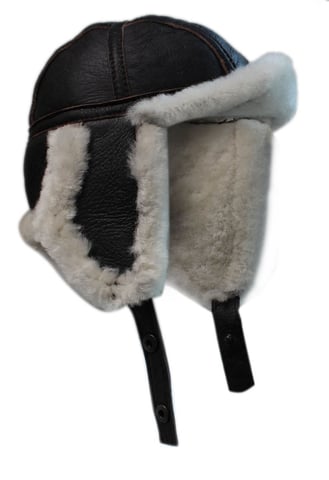 Gorro de piel de oveja para aviador de la RAF para hombre, modelo B-55