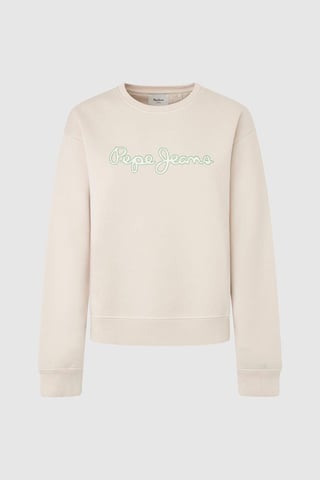 Lana Crew Logo Sweat Stone