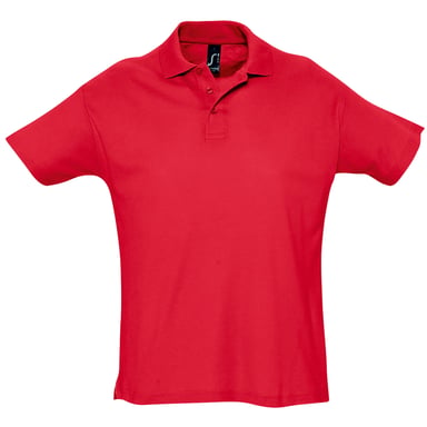SOLS Mens Summer II Pique Short Sleeve Polo Shirt (Red)