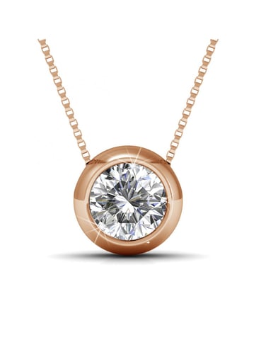Colgantes Luna - Oro rosa y Cristal