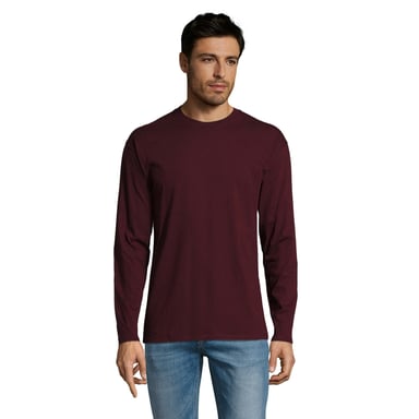 SOLS Mens Monarch Long-Sleeved T-Shirt (Oxblood)