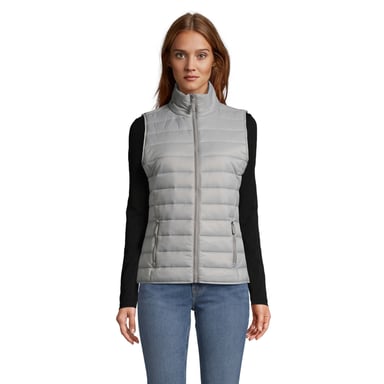 SOLS Womens/Ladies Wave Lightweight Body Warmer (Metal Grey)