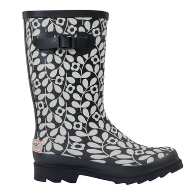 Regatta Womens/Ladies Orla Kiely Jasmine Flower Quarter Wellington Boots (Black)