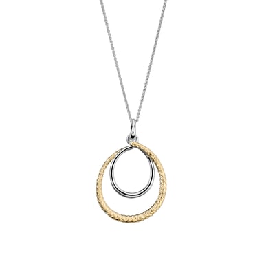 Orphelia 'Bastien' Women's 925 Sterling Silver Chain with Pendant - Silver/Gold ZH-7499