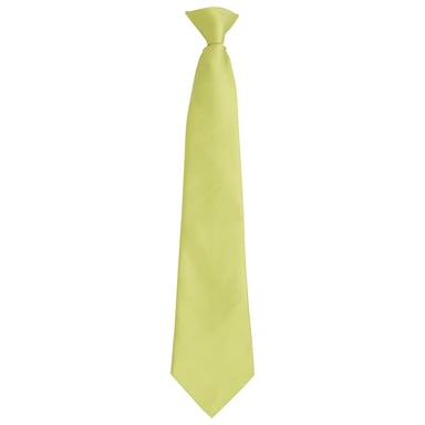 Premier Unisex Adult Colours Fashion Plain Clip-On Tie (Lime)