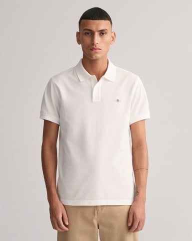 GANT Mens Slim Fit Short Sleeve Shield Logo Pique Polo