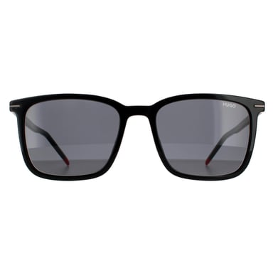Hugo by Hugo Boss Square Mens Black Red Gold Grey Sunglasses
