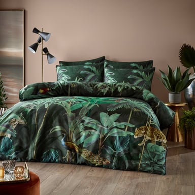 Juego de Fundas de Edredón Siona Midnight Tropics con 200 Hilos