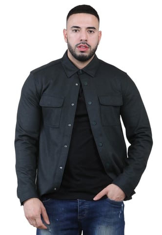 Sobrecamisa Autograph de lana negra para hombre