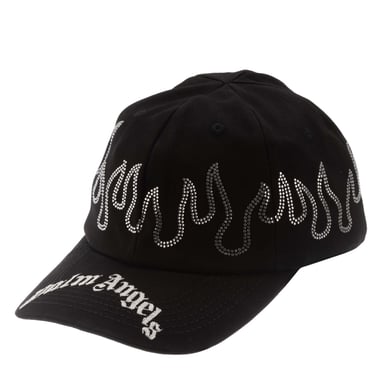 Accessories Palm Angels Rhinestone Baseball Cap in Black Silver