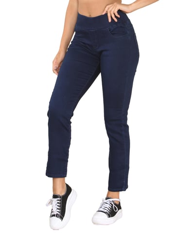 Enzo | Jeans de cintura ancha para mujer - Indigo