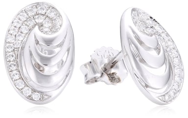 Orphelia Women's 925 Sterling Silver Stud Earrings - Silver EAR-2088