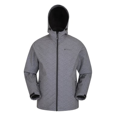 Mountain Warehouse Mens Exodus Showerproof Soft Shell Jacket (Charcoal)