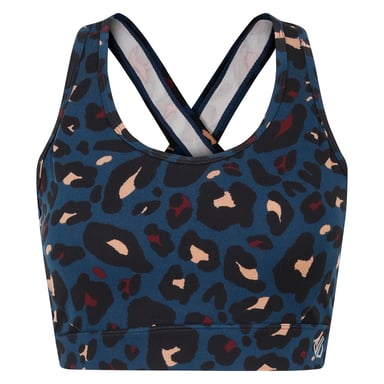 Dare 2B Womens/Ladies Swift II Animal Print Sports Bra (Moonlight Denim)