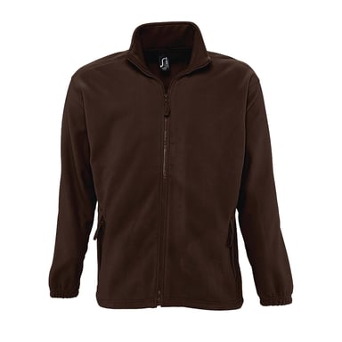 SOLS Mens North Full Zip Outdoor Fleece Jacket (Dark Chocolate)