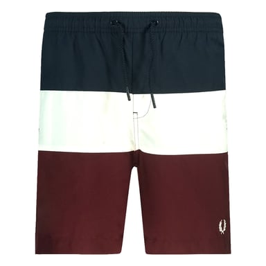 Fred Perry Color Block S8510 122 Bañador Burdeos