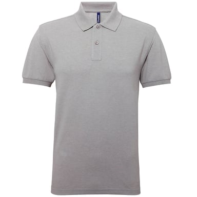 Asquith & Fox Mens Short Sleeve Performance Blend Polo Shirt (Heather Grey)
