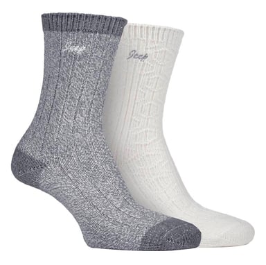 Jeep - 2 Pack Ladies Supersoft Hiking Boot Socks