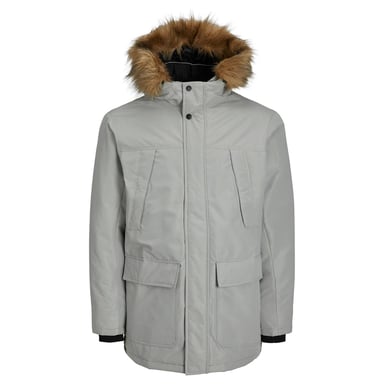 Men's Jack Jones Great Padded Parka Jacket in Grey