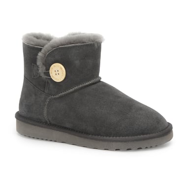 Bota corta con botones de piel de oveja Aus Wooli