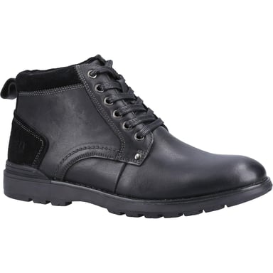 Hush Puppies Mens Dean Leather Boots (Black)