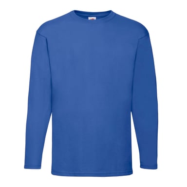 Fruit of the Loom Mens Valueweight Long-Sleeved T-Shirt (Royal Blue)