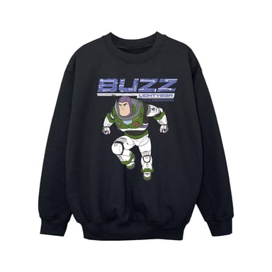 Disney Girls Lightyear Buzz Jump To Action Sweatshirt (Black)