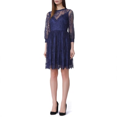 Lace skater dress and heart neckline