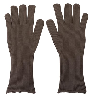 Guantes de invierno de punto de cachemira gris