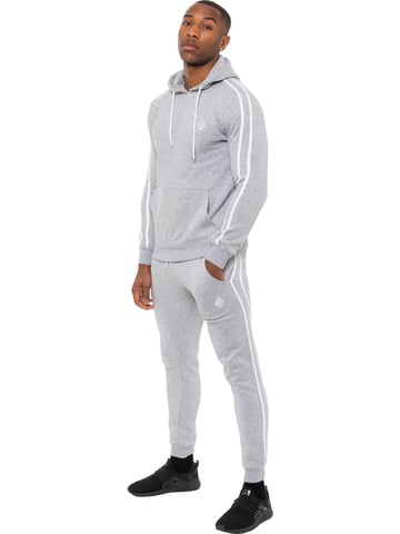 Enzo | Jersey de cinta para hombres Hoodie Tracksuit Set - Gris