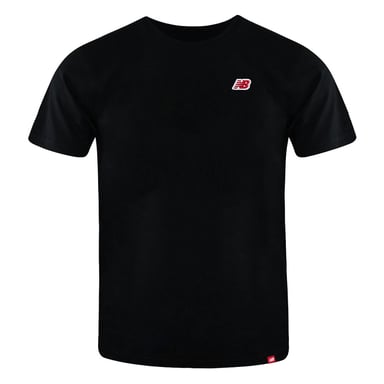 New Balance de manga corta Cuella de cuello negro para hombre NB Pack Camiseta MT01660 BK
