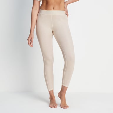 Meru Womens Cashmere Touch Base Layer Leggings Off White