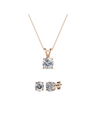 Conjuntos Mary - Oro rosa y cristal