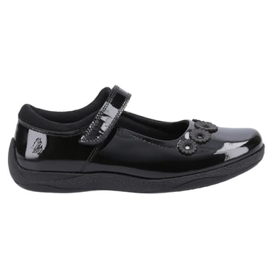 Hush Puppies Girls Christina Leather School Shoes (Black Patent)