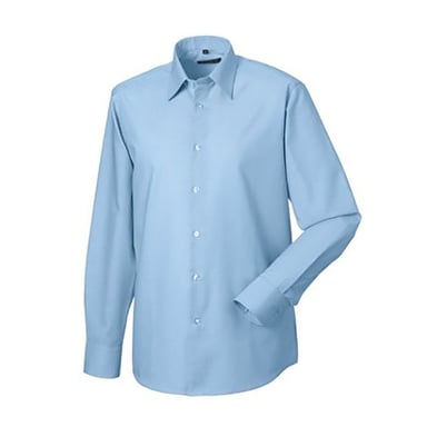 Russell Collection Mens Long Sleeve Easy Care Tailored Oxford Shirt (Oxford Blue)