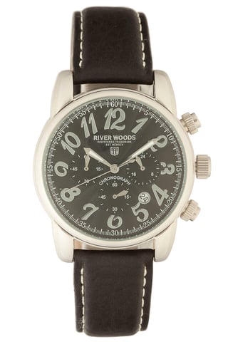 River Woods: reloj negro para hombre