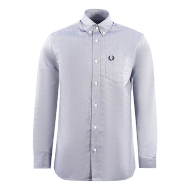 Camisa casual azul medio Oxford de Fred Perry