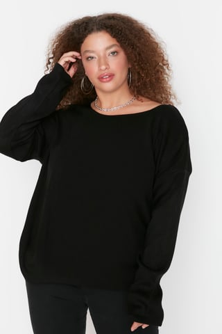 Trendyol Women's Shift Straight Plus Size Jumper