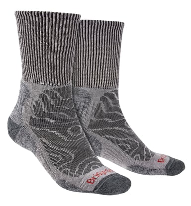 Bridgedale - Calcetines de lana merino ligeros para hombre - Grises