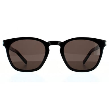 Saint Laurent Square Unisex Black  Grey  Sunglasses
