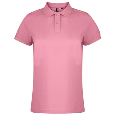 Asquith & Fox Womens/Ladies Plain Short Sleeve Polo Shirt (Pink Carnation)