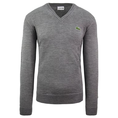 Suéter gris de lana lacoste para hombre