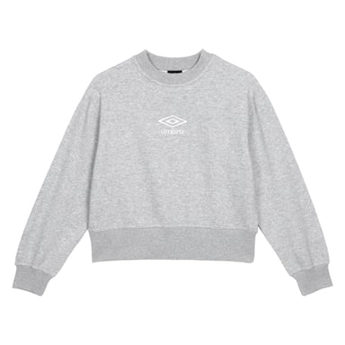 Umbro Womens/Ladies Core Boxy Sweatshirt (Grey Marl/White)