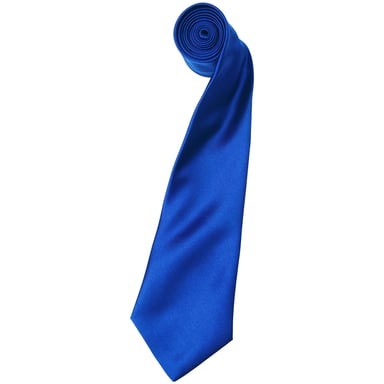 Premier Mens Plain Satin Tie (Narrow Blade) (Pack of 2) (Royal)