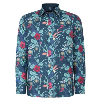 Kam Men's Printed Big & Tall Cotton Check Shirt