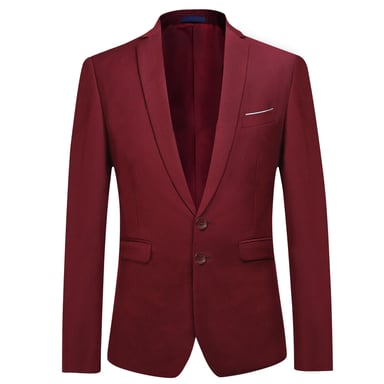 Classic Red Blazer Two Buttons Blazer