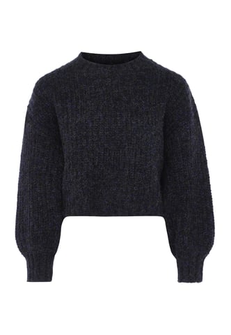 Dreimaster Coarse knit pullover women black